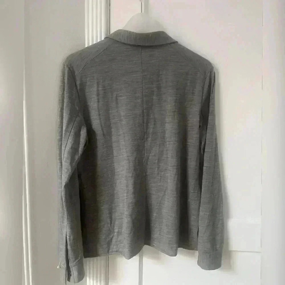 Icebreaker Merino Wool Grey Snap Closure Button Up Shirt - Picture 6 of 6